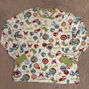 Adult Large Christmas The Grinch Pajama Shirt